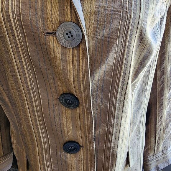 J. Jill Pinstripe Blazer Womens SZ 18 Mature Office Corporate Chunky Academia - Picture 5 of 5